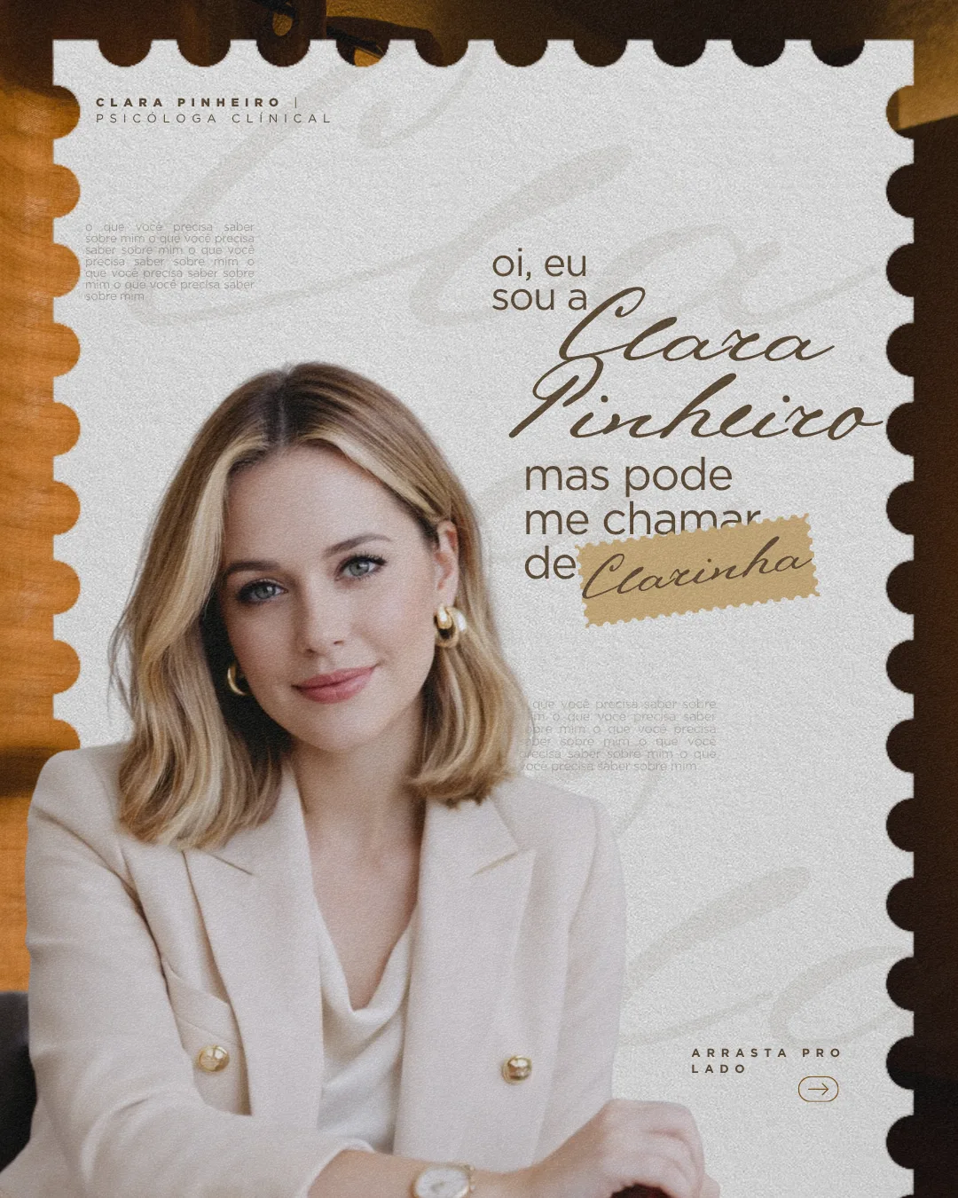 Exemplo de post personalizado — Clara Pinheiro